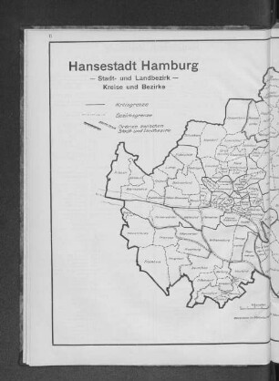 Hansestadt Hamburg - Stadt- und Landbezirk - Kreise und Bezirke