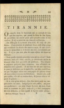 Tirannie. - Tolerance.