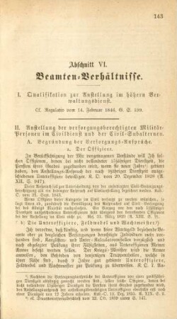 Abschnitt VI. Beamten-Verhältnisse