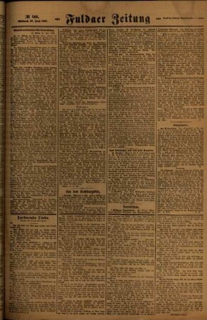 Zweite Ausgabe vom Mittwoch, den 30. Juni 1920.