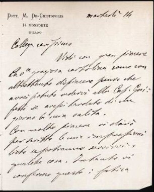 [Letter to Angelo Mosso]