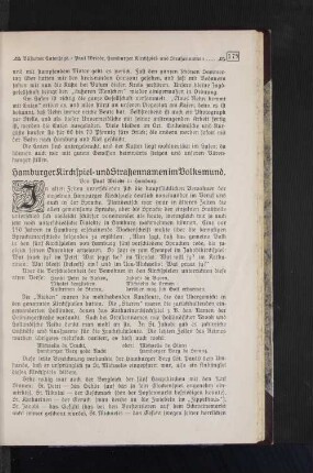 Hamburger Kirchspiel- und Straßennamen im Volksmund