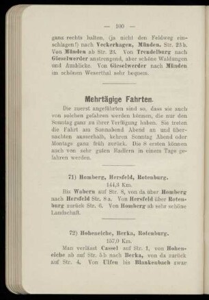 Mehrtägige Fahrten