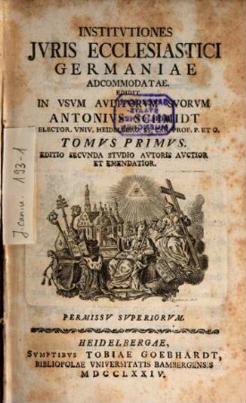 Institutiones Jvris Ecclesiastici Germaniae Accommodatae, 1