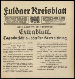 Ausgabe vom Samstag, den 06. Mai 1916.