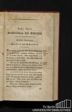 Erstes Kapitel. Äußere des Schlosses.