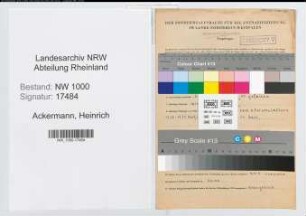 Entnazifizierung Heinrich Ackermann, geb. 02.05.1913 (Techn.Zeichner)