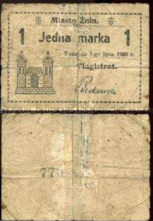 Znin, Notgeld 1 Marka