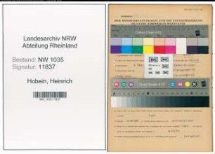 Entnazifizierung Heinrich Hobein , geb. 09.02.1901 (Hauer)