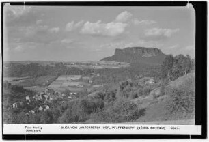 Blick vom Margareten-Hof. Pfaffendorf. Sächsische Schweiz