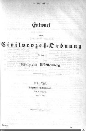 Entwurf einer Civilproceß-Ordnung