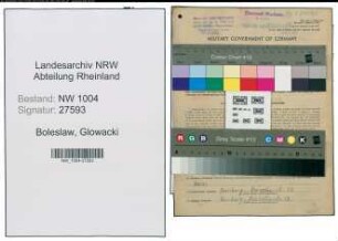 Entnazifizierung Glowacki Boleslaw , geb. 04.01.1890 (Arbeiter)
