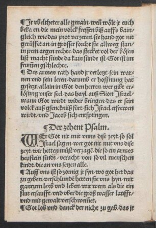 Der zehent Psalm. ||