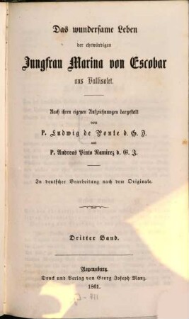 Das wundersame Leben der ehrwürdigen Jungfrau Marina von Escobar aus Vallisolet, 3