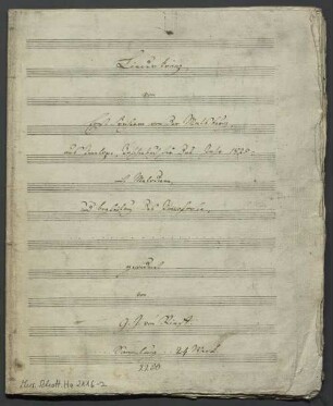 5 Lieder, V, pf, op. 24 - BSB Mus.Schott.Ha 2116-2 : [title page:] Liederkranz, // von // Ernst Freiherrn von der Malsburg, // aus Penelope, Taschenbuch für das Jahr 1825; // mit Melodien, // und begleitung [!] des Pianoforte, // ................... // gewidmet // von // G. J. von Rieff. // .... Sammlung .. 24 Werk.