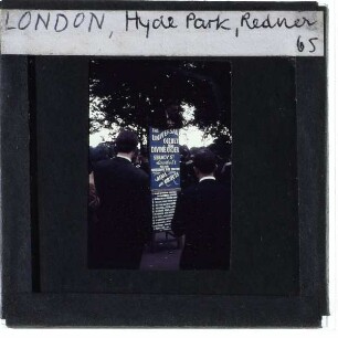 London, Hyde Park : Redner