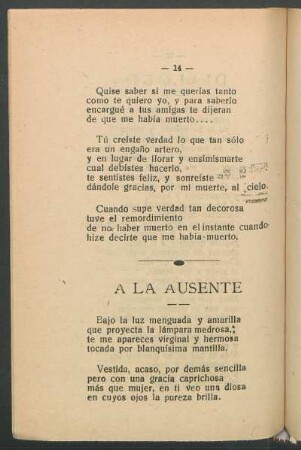 A la ausente