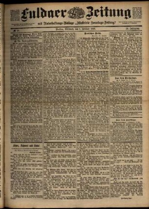 Ausgabe vom Mittwoch, den 01. Februar 1899.