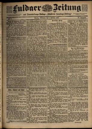 Ausgabe vom Mittwoch, den 01. Februar 1899.