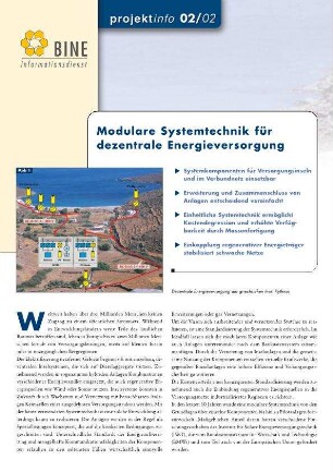 Modulare Systemtechnik für dezentrale Energieversorgung.