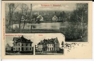 Hilmsdorf. Ortsansicht, Schule, Geschäftshaus