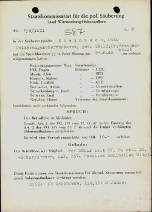 Steinbach, Otto