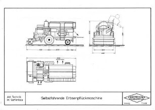 Selbstfahrende Erbsenpflückmaschine