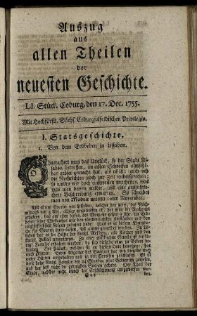 LI. Stück. Coburg, den 17. Dec. 1755.