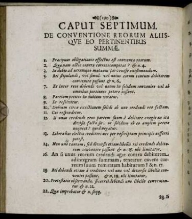 Caput Septimum. De Conventione Reorum Aliisque Eo Pertinentibus.