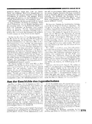 Aus der Geschichte des Jugendschutzes