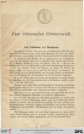 Der römische Grenzwall