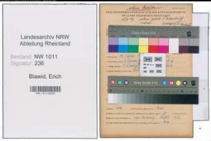 Entnazifizierung Erich Blawid , geb. 19.10.1910 (Facharbeiter)