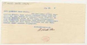 Brief an Emil Kross : 19.02.1916