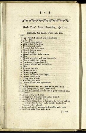 Sixth Day's Sale, Saturday, April 10.