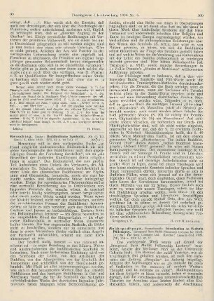 99-100 [Rezension] Mensching, Gustav, Buddhistische Symbolik
