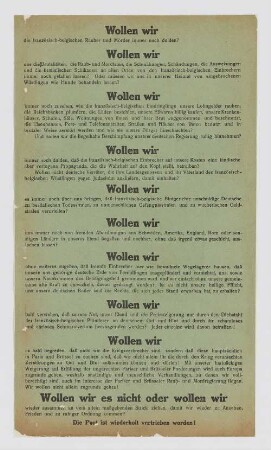 "Wollen wir die französisch-belgischen Räuber und Mörder immer noch dulden?"