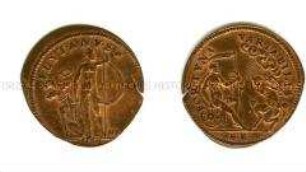 Deutschland, Nürnberger Rechenpfennig von Hans Krauwinckel (lateinisch)