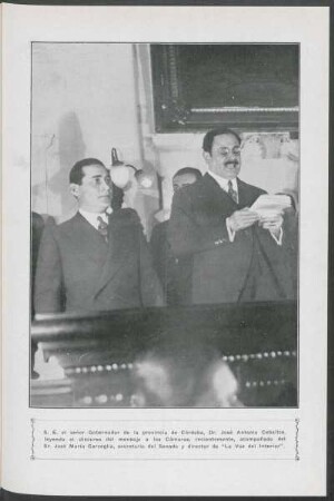 [Fotografía de] Dr. José Antonio Ceballos y Sr. José María Carceglia