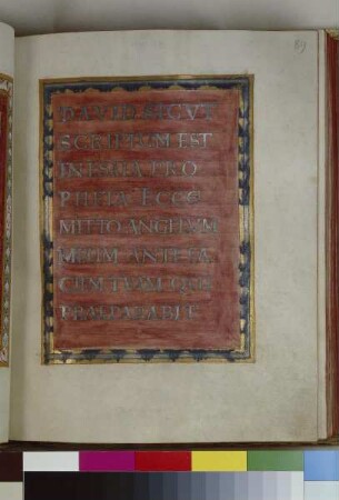 Guntbald-Evangeliar — Schriftzierseite, Folio fol. 89r