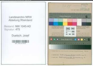 Entnazifizierung Josef Duetsch , geb. 23.08.1898 (Arbeiter)