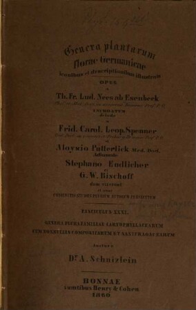 Genera plantarum florae germanicae : iconibus et descriptionibus illustrata, 19/24. Fasciculus XIX - XXIV