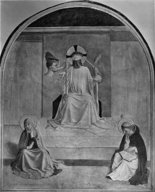 Verspottung Christi mit Maria und dem heiligen Dominikus
