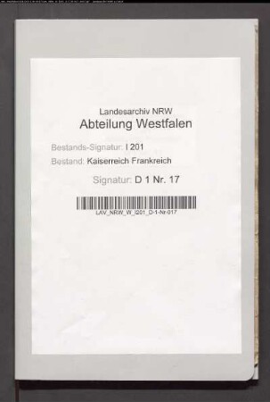 Appellationsregister in Korrektionalsachen für das Tribunal des Arrondissements Münster.