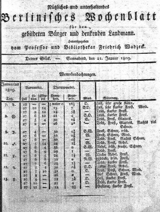 Drittes Stueck, Sonnabend, den 21. Januar 1809.