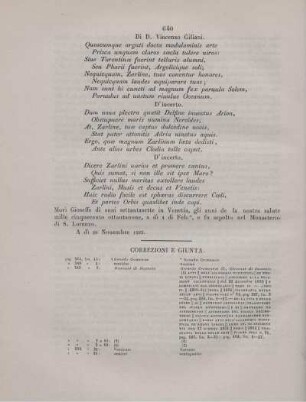 Correzioni e giunta.