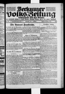 Beckumer Volks-Zeitung. 1921-1930