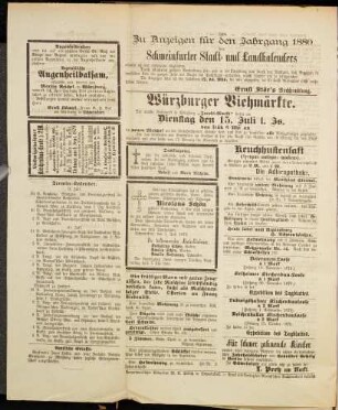 Schweinfurter Tagblatt : die Zeitung für die Region Main/Rhön. 24, 2. 1879