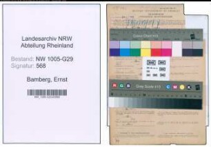 Entnazifizierung Ernst Bamberg , geb. 31.07.1903 (Bahninspektor)