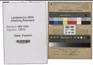 Entnazifizierung Friedrich Diletti , geb. 08.09.1889 (Techn.Angestellter)
