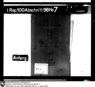 Assignationen auf die Stiftskasse